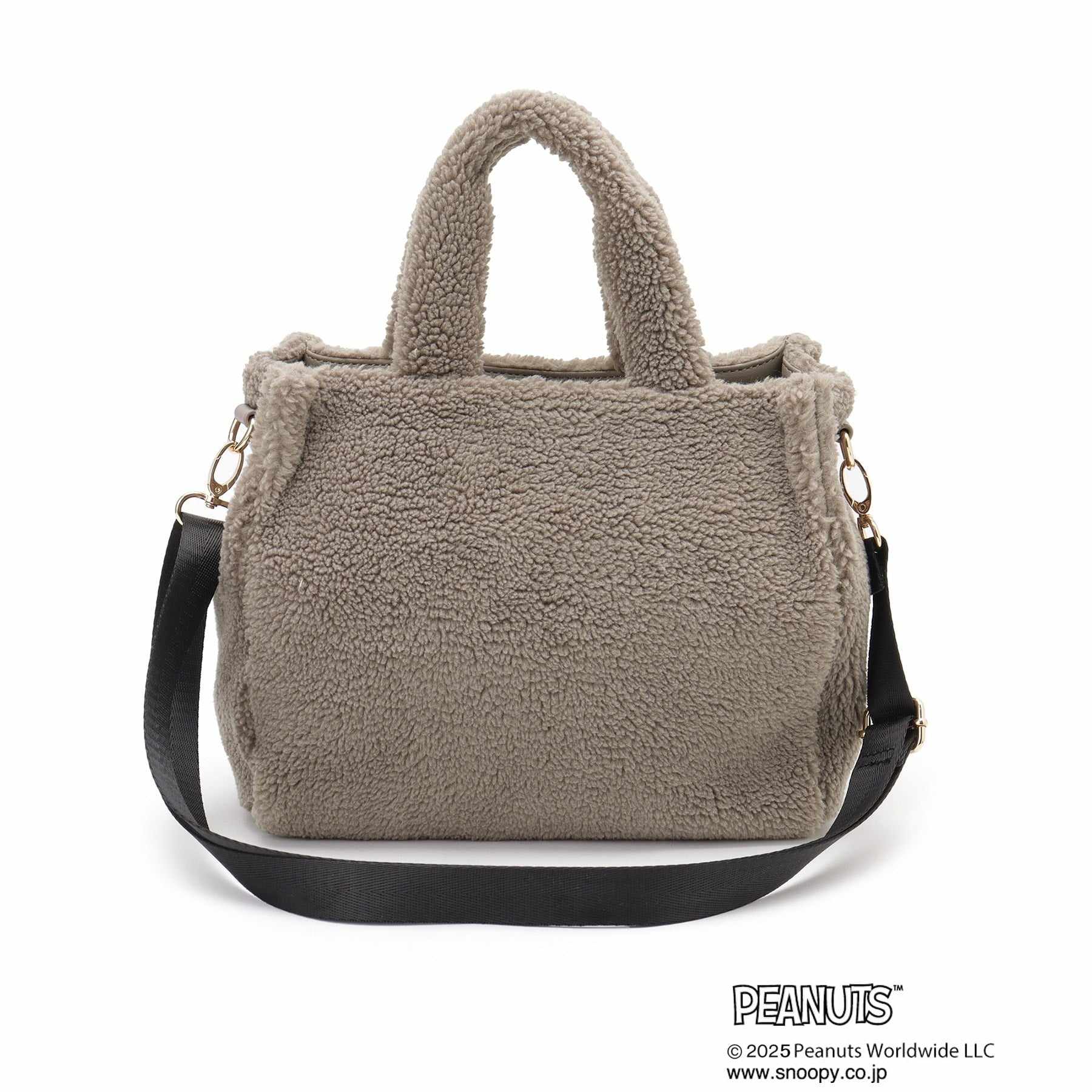 グローブ grove 【PEANUTS】ボアスクエア2WAYトート （ブラック(019)） ブラック(019)
