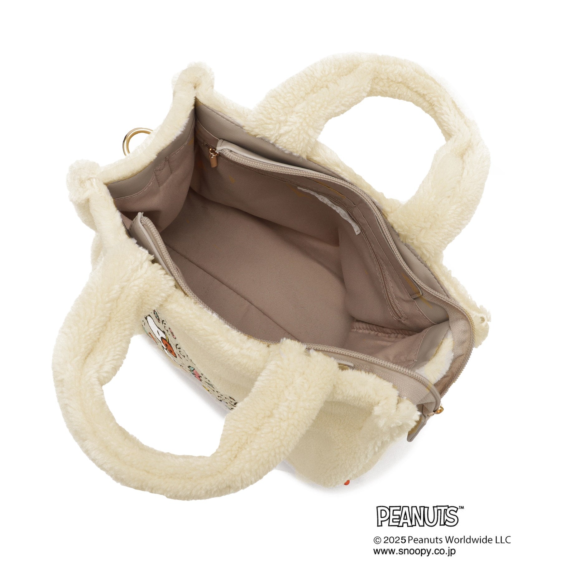 グローブ grove 【PEANUTS】ボアスクエア2WAYトート （ブラック(019)） ブラック(019)