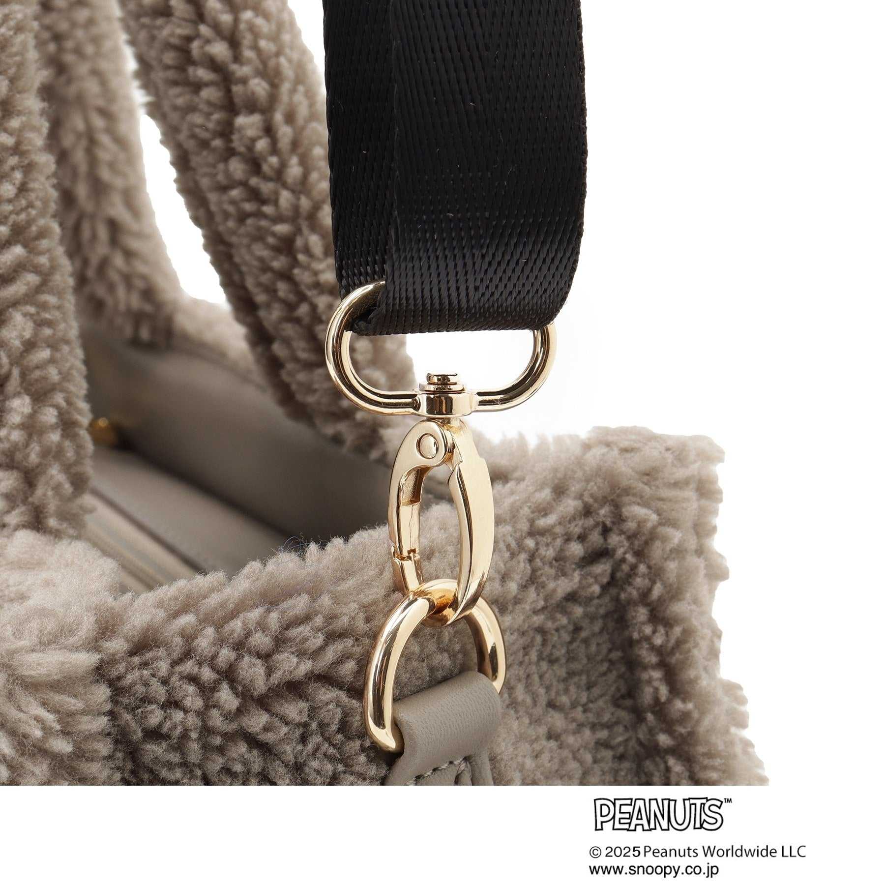 グローブ grove 【PEANUTS】ボアスクエア2WAYトート （ブラック(019)） ブラック(019)