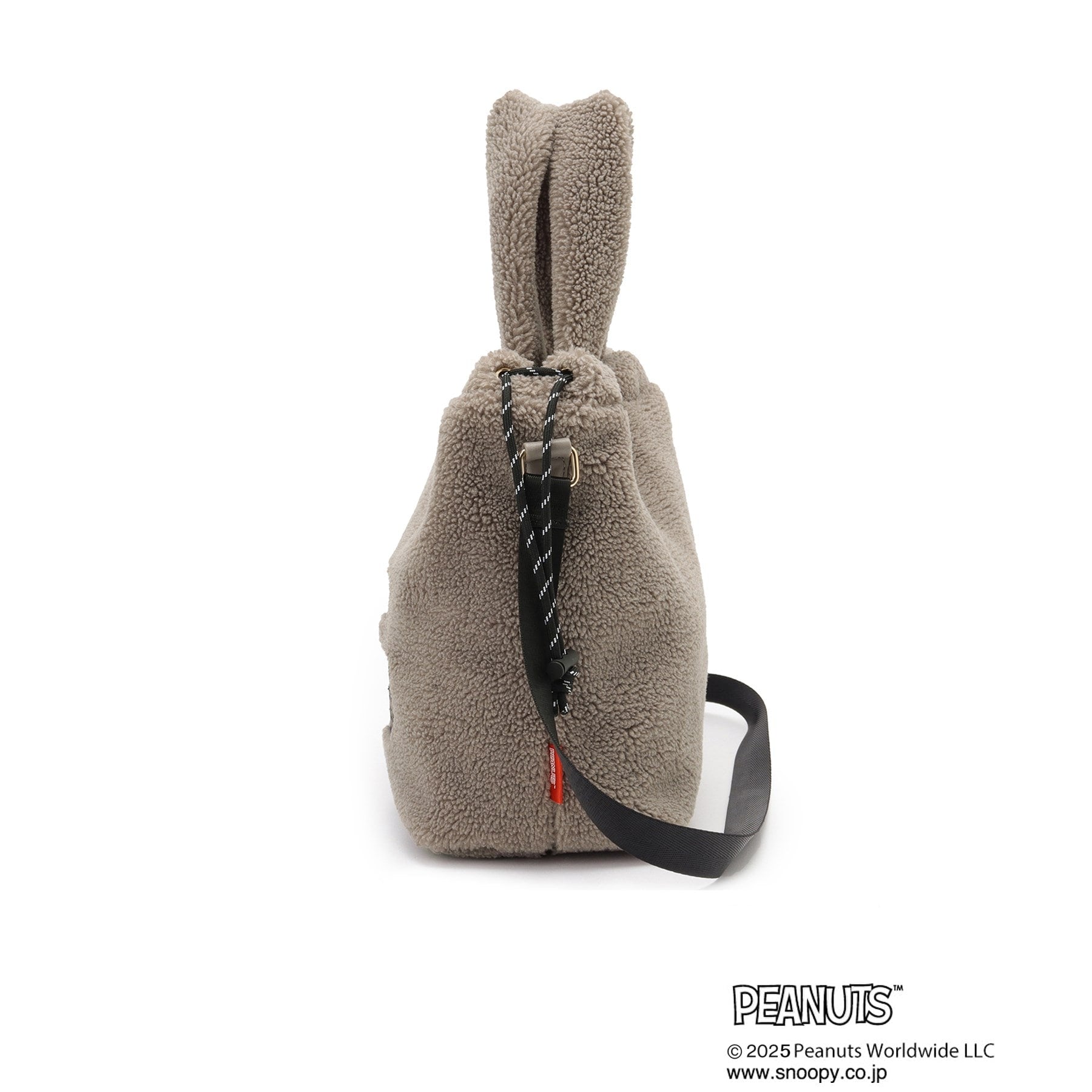グローブ grove 【PEANUTS】ボア巾着トート （チャコールグレー(014)） チャコールグレー(014)