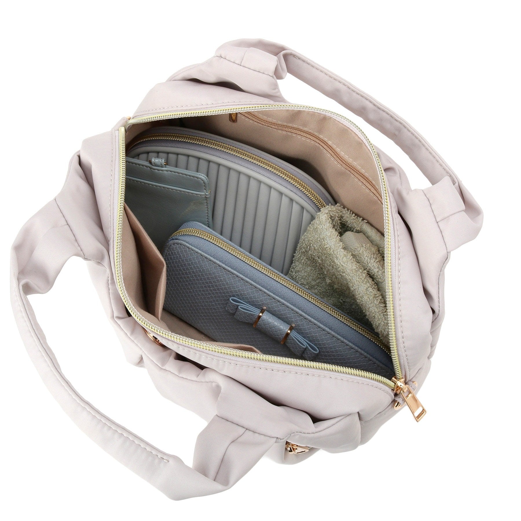 グローブ grove 【撥水】フロントタック2WAYトート （ライトグレー(011)） ライトグレー(011)