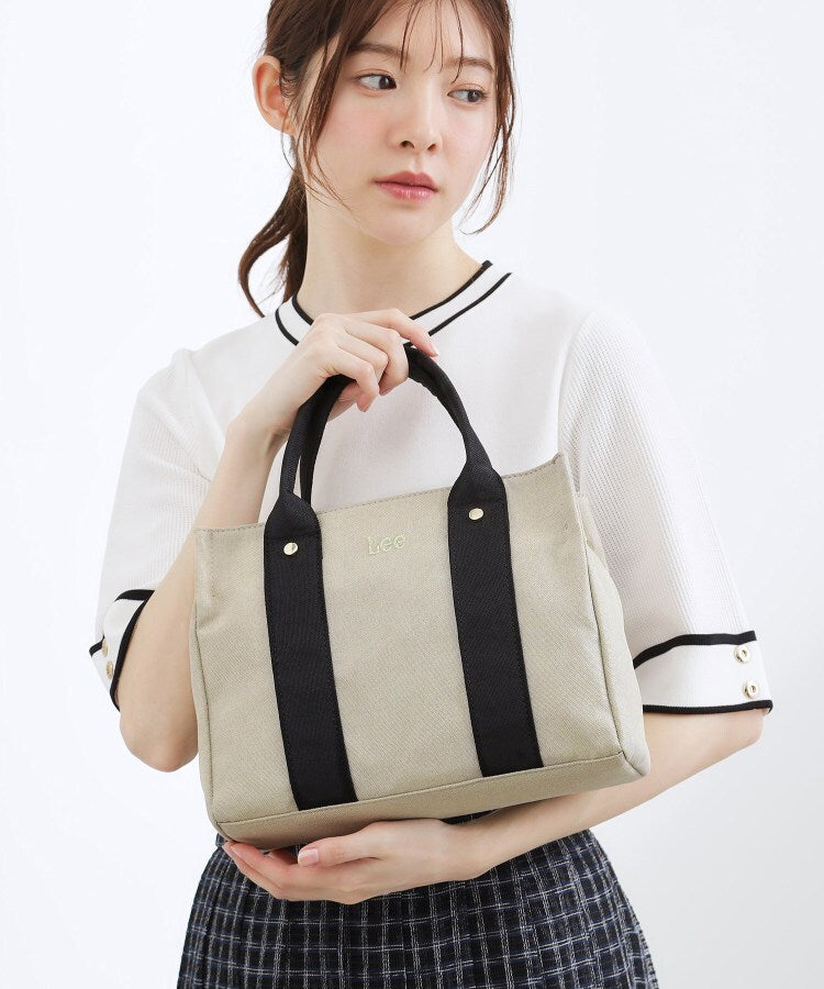 グローブ grove 【Lee別注】麻調スクエア2WAYトート （ライトベージュ(551)） ライトベージュ(551)