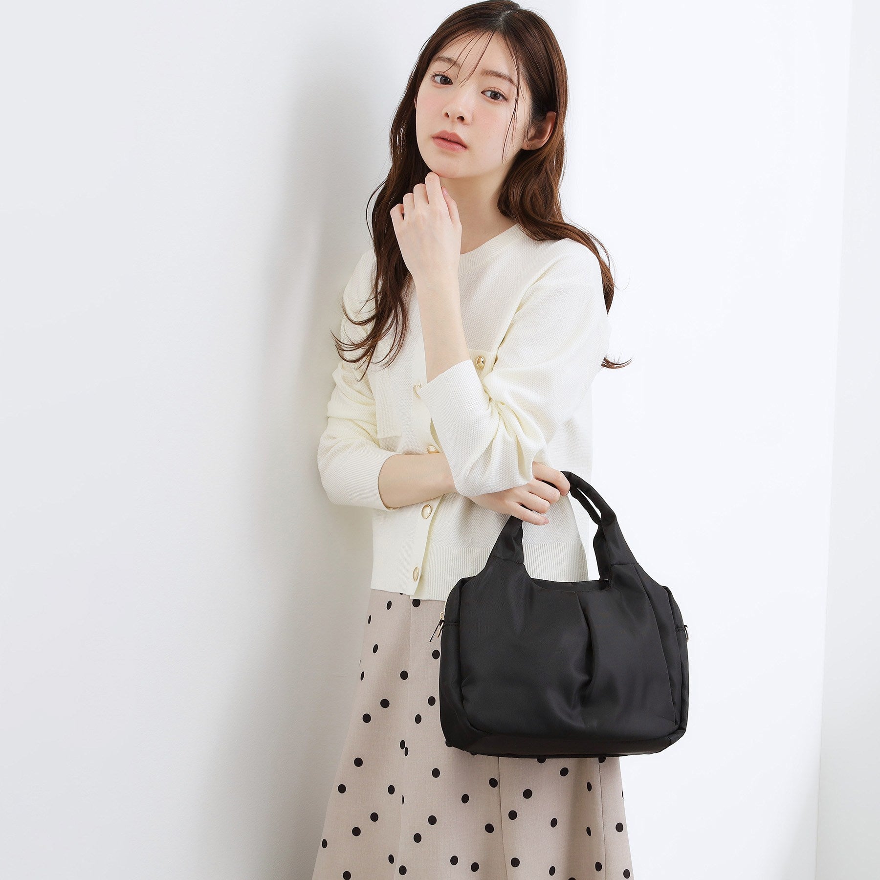 グローブ grove 【撥水】フロントタック2WAYトート （ブラック(019)） ブラック(019)