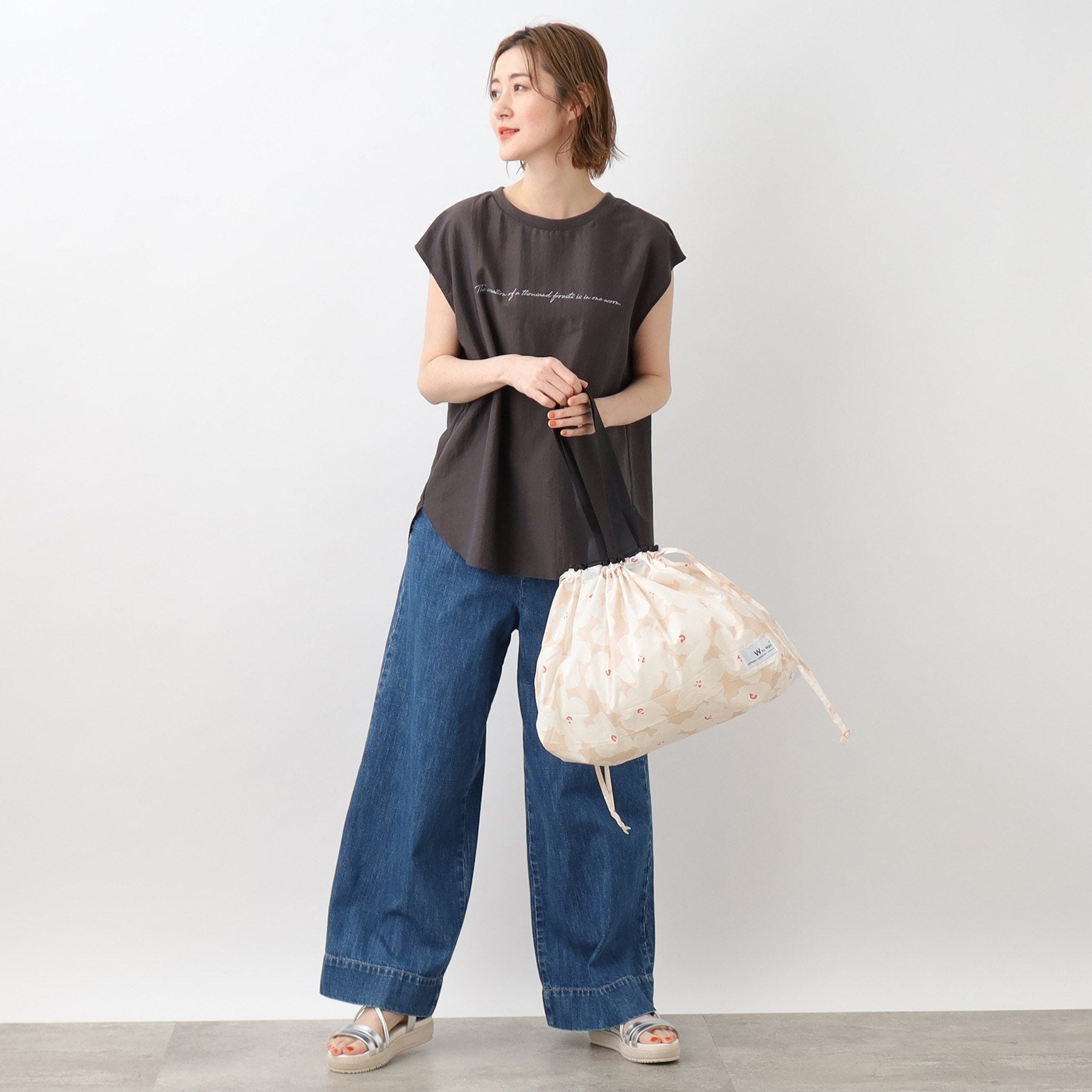 グローブ grove Wpc. パッカブルレインバッグカバー （ベージュ(ﾊﾅﾌﾟﾘﾝﾄ)(051)） ベージュ(ﾊﾅﾌﾟﾘﾝﾄ)(051)