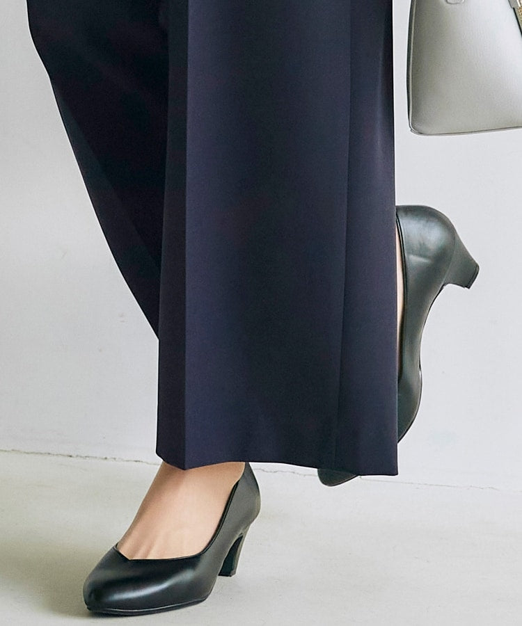 グローブ grove 【ふわっと心地よい足入れ】やわここち（R）Vカットパンプス（日本製） （スムースブラック(019)） スムースブラック(019)