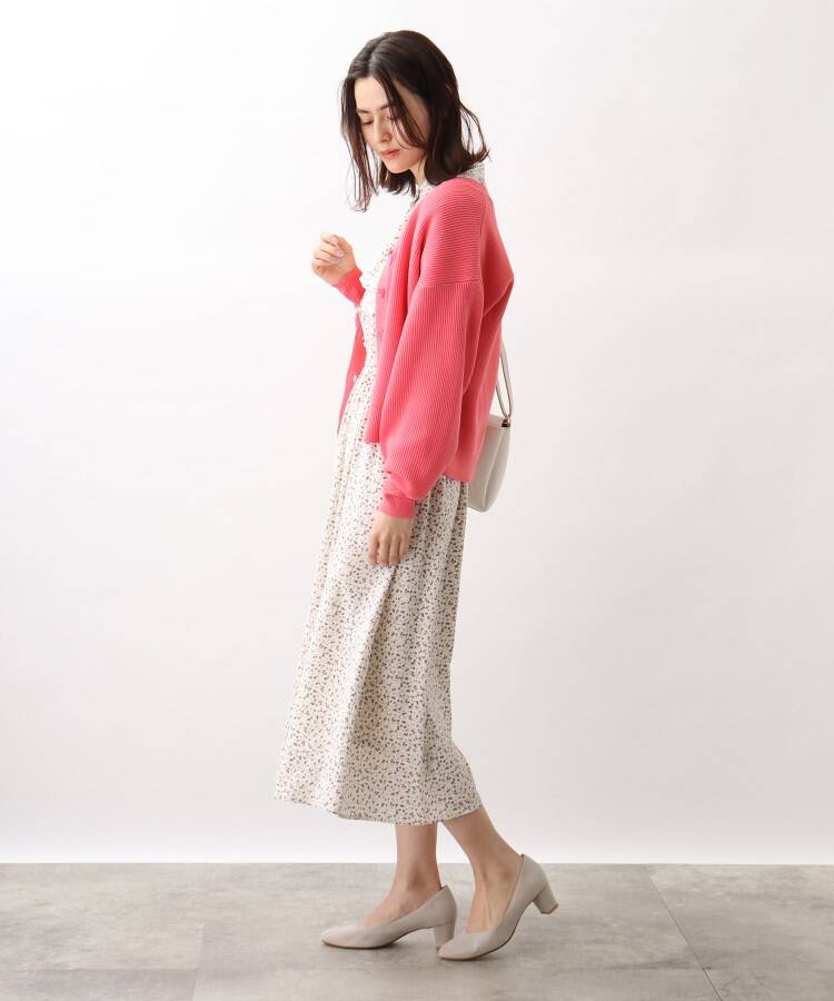 グローブ grove 【はっ水加工】やわここちチャンキーヒールパンプス(ヒール5.0cm) （ピンク(072)） ピンク(072)
