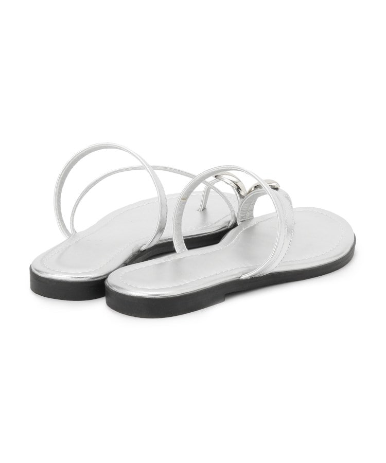 グローブ grove メタルサムリングフラットサンダル （シルバー(006)） シルバー(006)