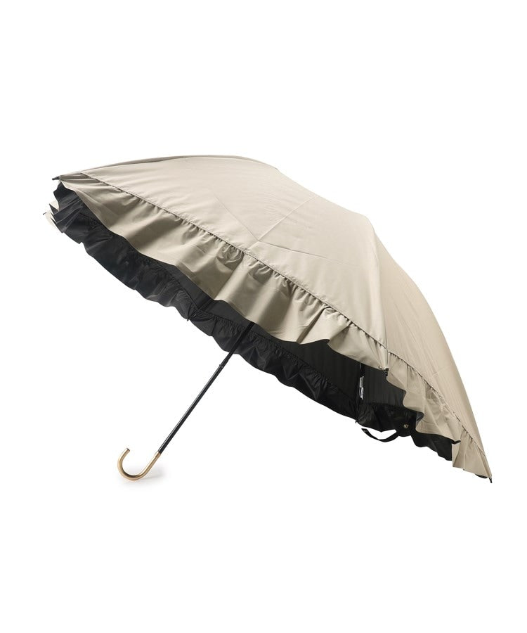 グローブ grove 遮光ドームパラソルフリルミニ【晴雨兼用】 （ベージュ(052)） ベージュ(052)