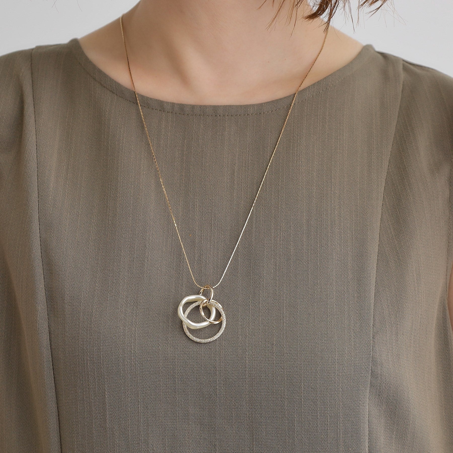 グローブ grove クリアパール調メニーリングネックレス （クリスタル/透明(000)） クリスタル/透明(000)