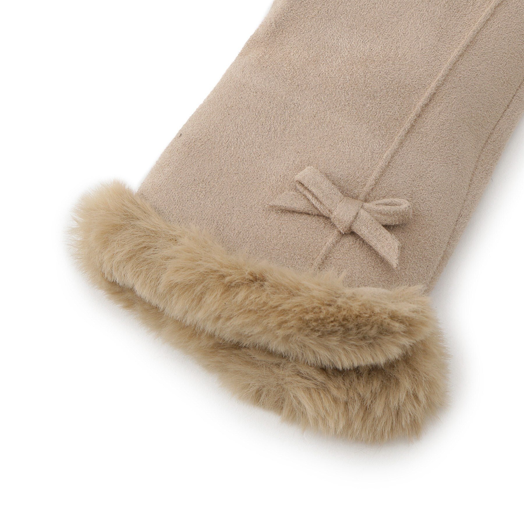 グローブ grove ミニリボンリストフェイクファーグローブ （ライトベージュ(051)） ライトベージュ(051)