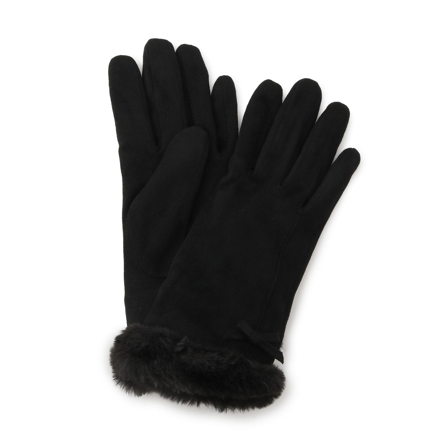 グローブ grove ミニリボンリストフェイクファーグローブ （ブラック(019)） ブラック(019)
