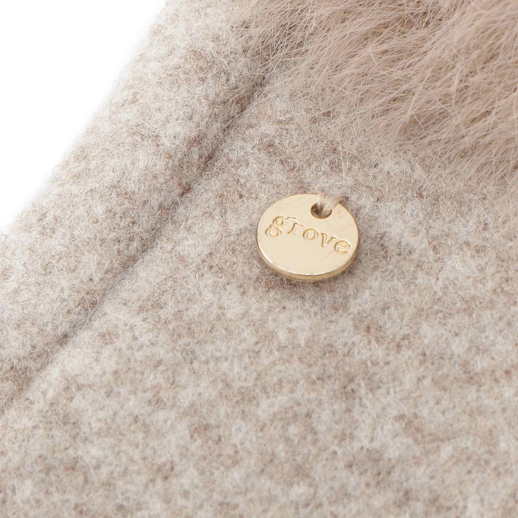 グローブ grove リストオーバーフェイクファー杢調グローブ （トープ(054)） トープ(054)