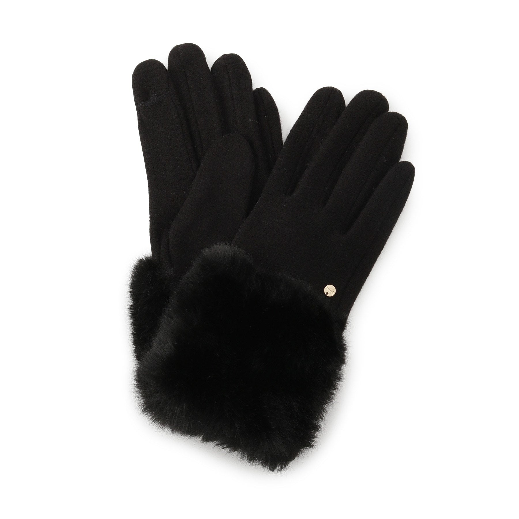 グローブ grove リストオーバーフェイクファー杢調グローブ （ブラック(019)） ブラック(019)