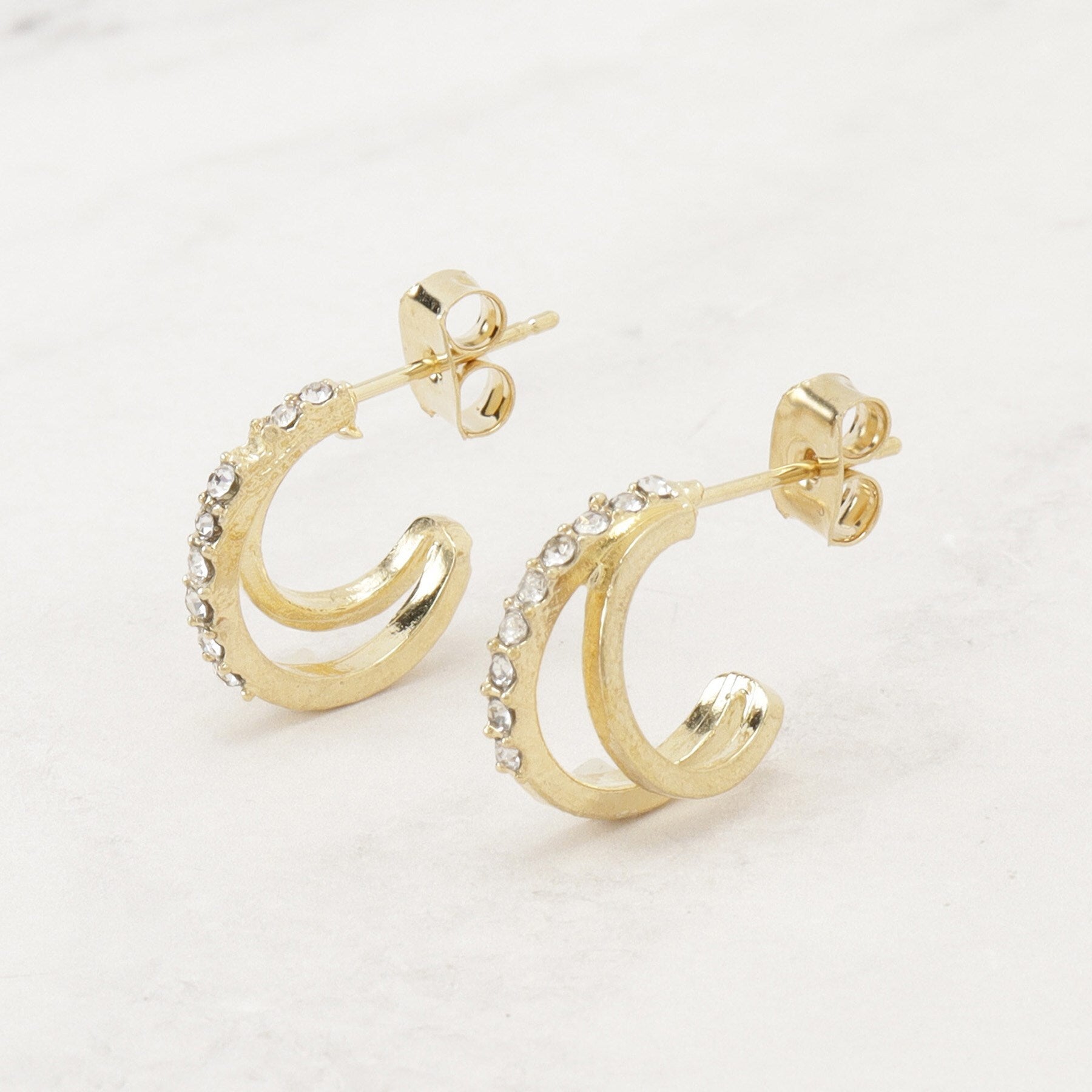 グローブ grove パール調ビジューフープデザインピアス （ゴールド(107)） ゴールド(107)