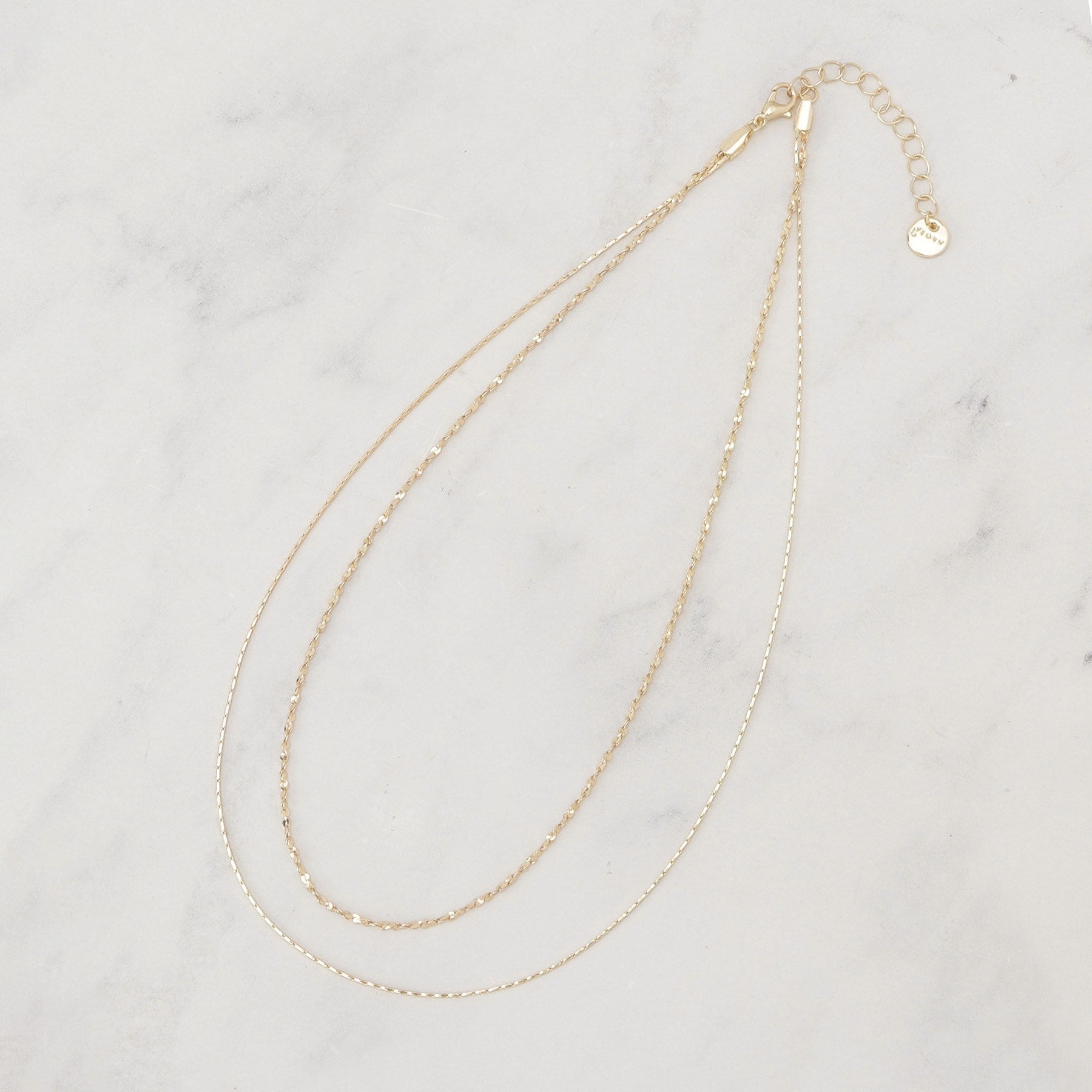 グローブ grove 2連キラキラデザインチェーンネックレス （シルバー(006)） シルバー(006)