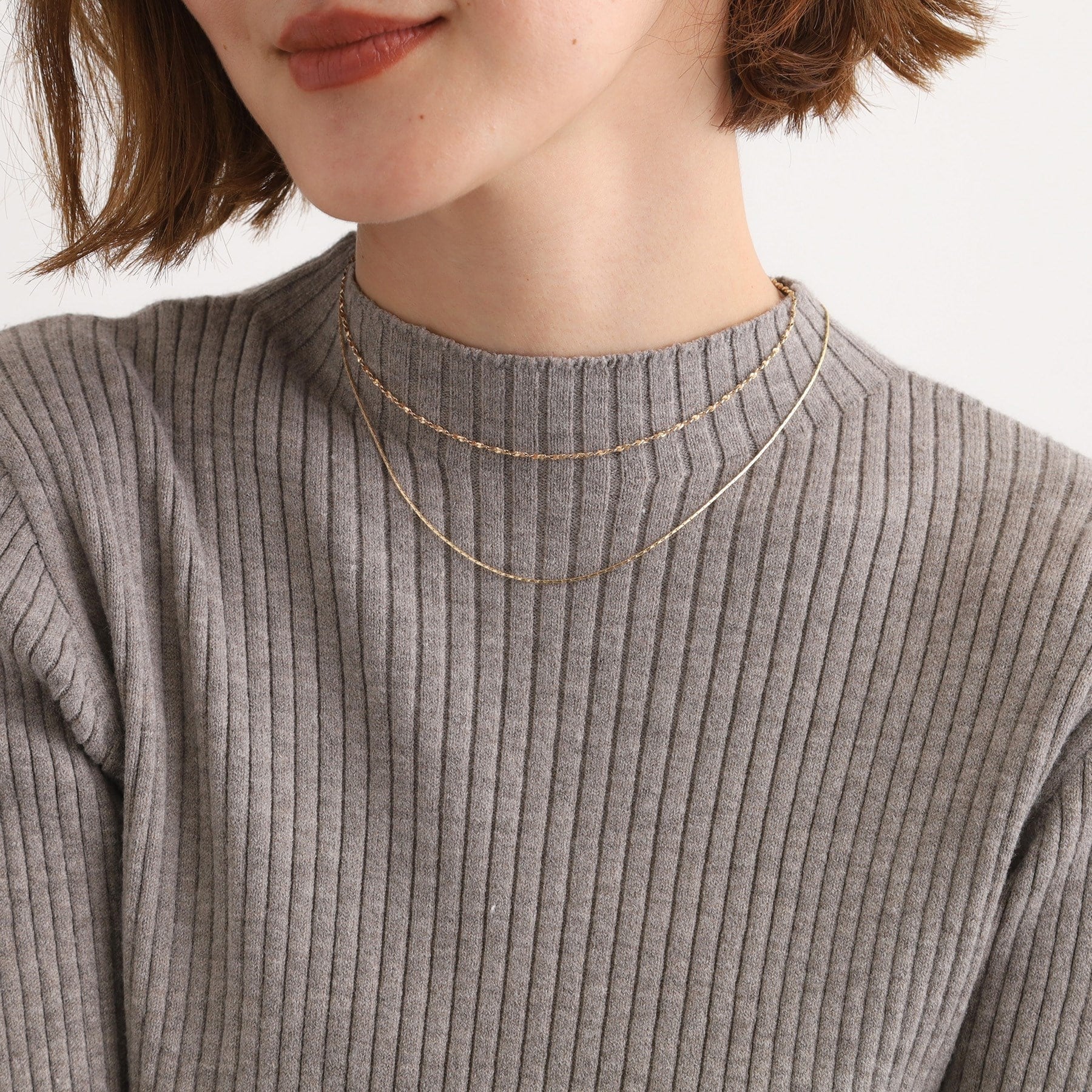 グローブ grove 2連キラキラデザインチェーンネックレス （シルバー(006)） シルバー(006)