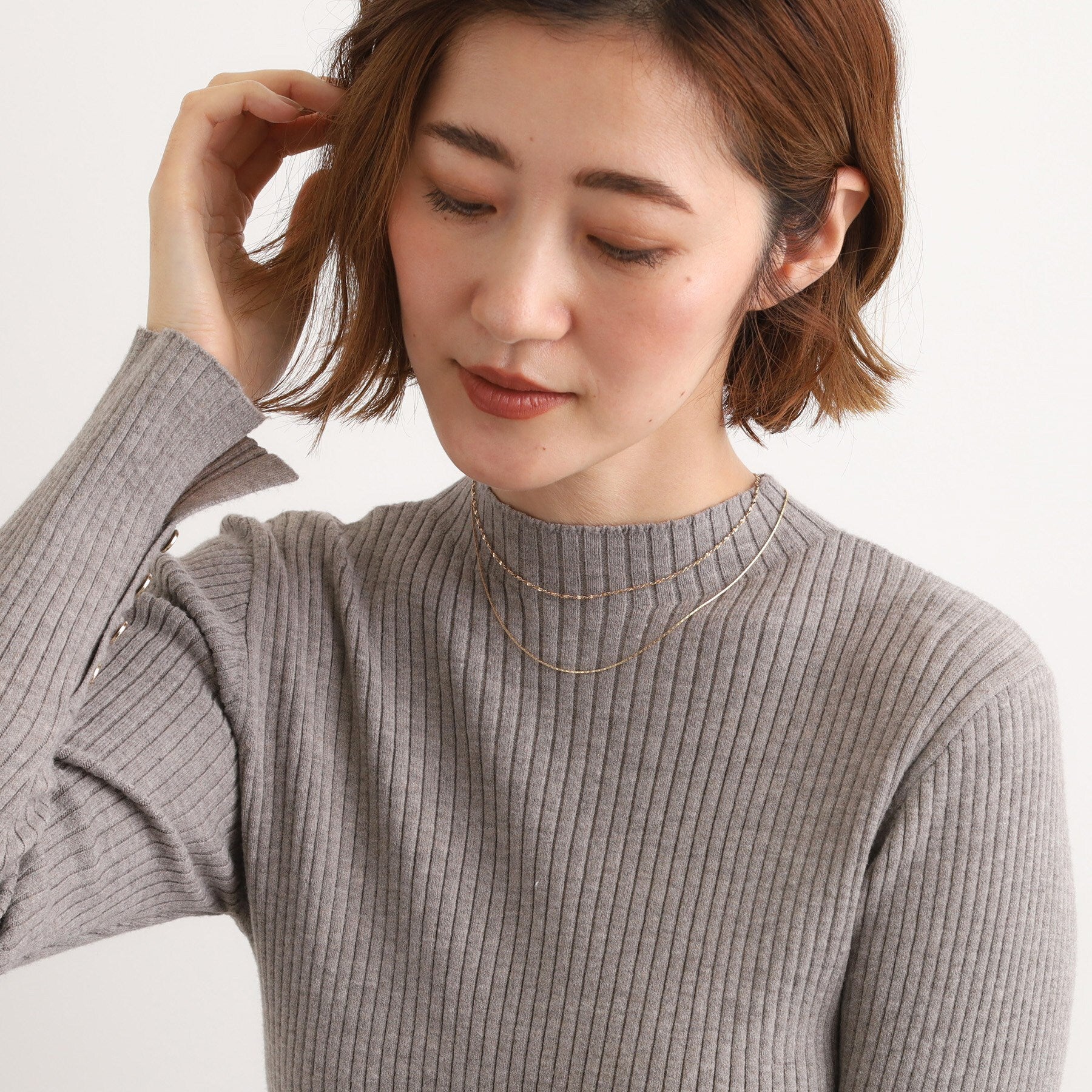 グローブ grove 2連キラキラデザインチェーンネックレス （シルバー(006)） シルバー(006)