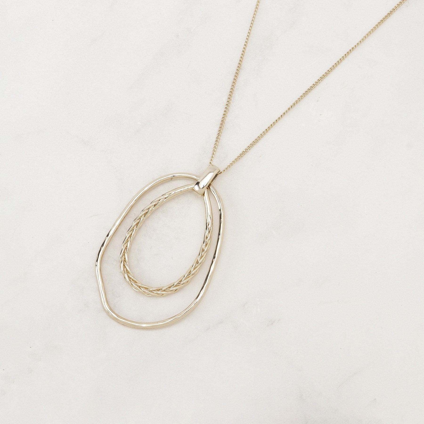 グローブ grove ダブルオーバルビッグリングネックレス （ゴールド(007)） ゴールド(007)