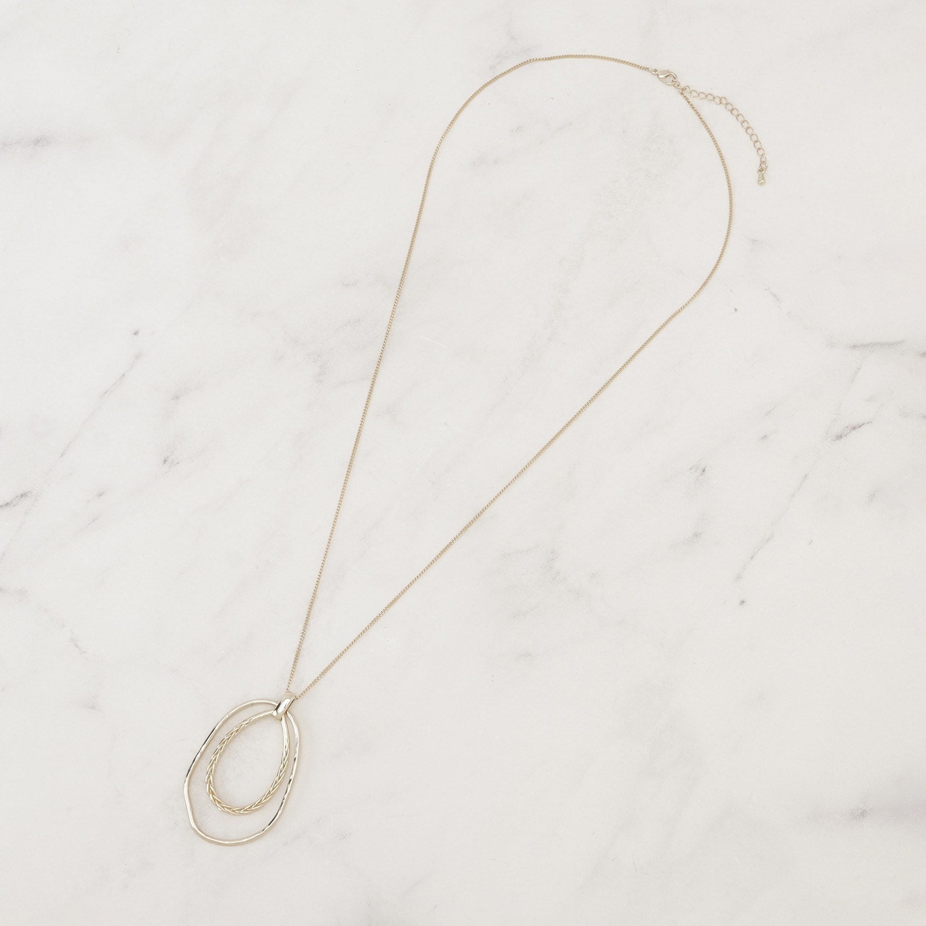 グローブ grove ダブルオーバルビッグリングネックレス （ゴールド(007)） ゴールド(007)