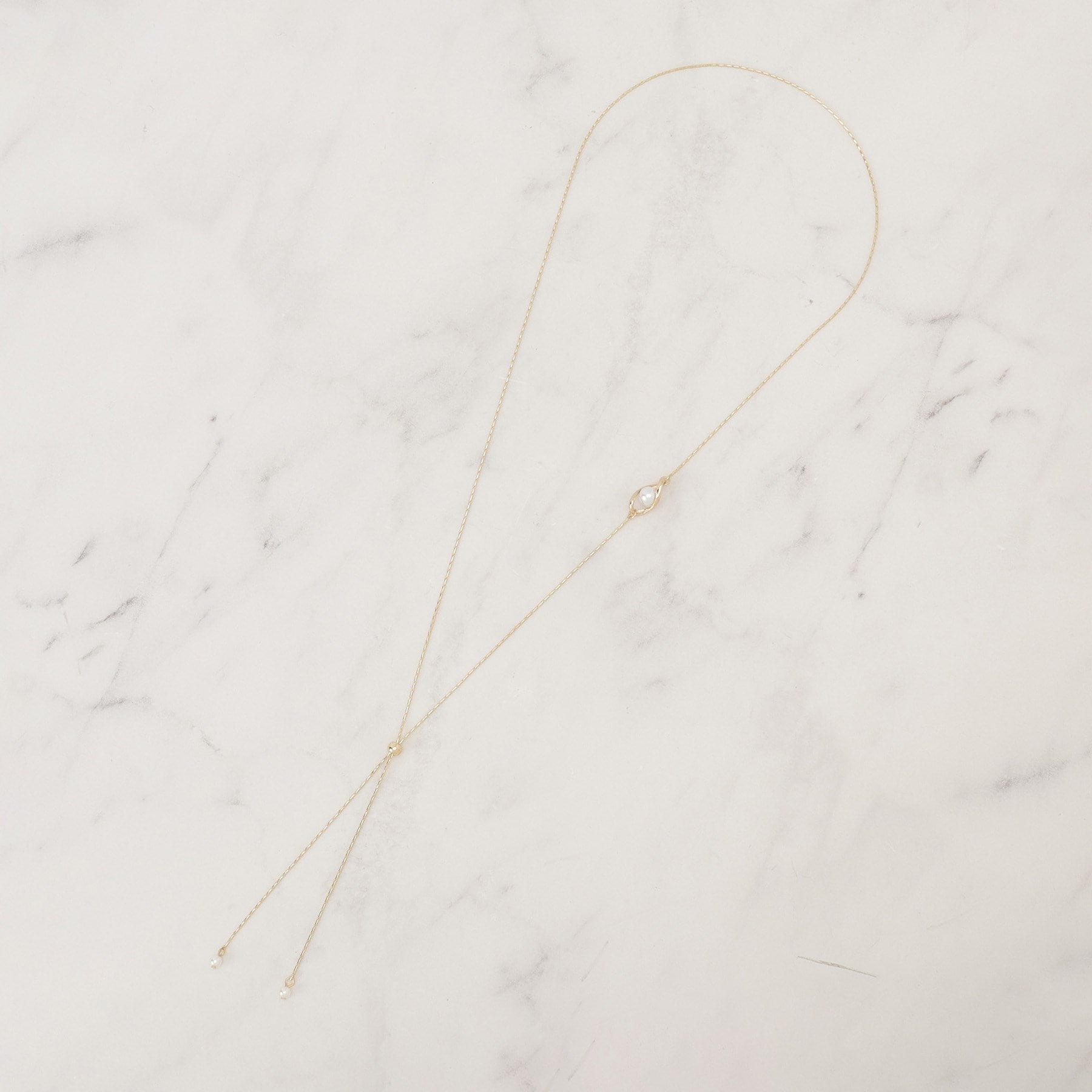 グローブ grove パール調メタルY字アジャスタブルネックレス （ゴールド(007)） ゴールド(007)