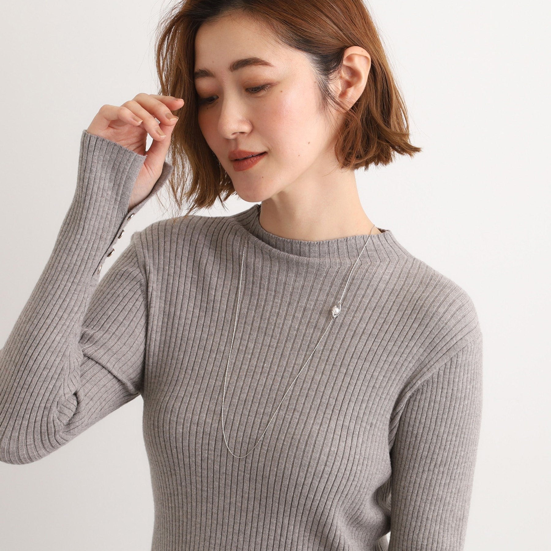 グローブ grove パール調メタルY字アジャスタブルネックレス （ゴールド(007)） ゴールド(007)