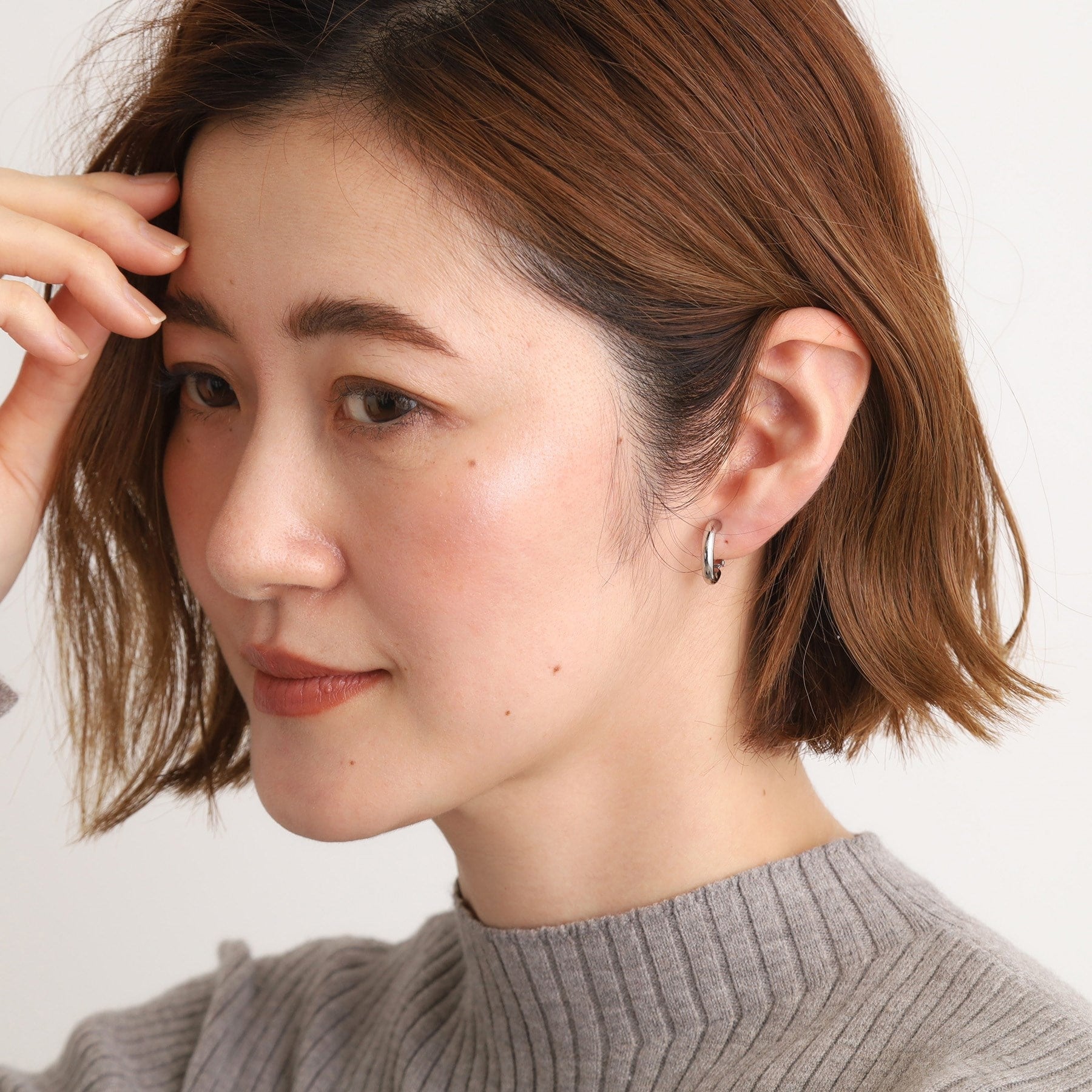 グローブ grove 【3WAY】ファービジューイヤリング （ライトグレー(011)） ライトグレー(011)