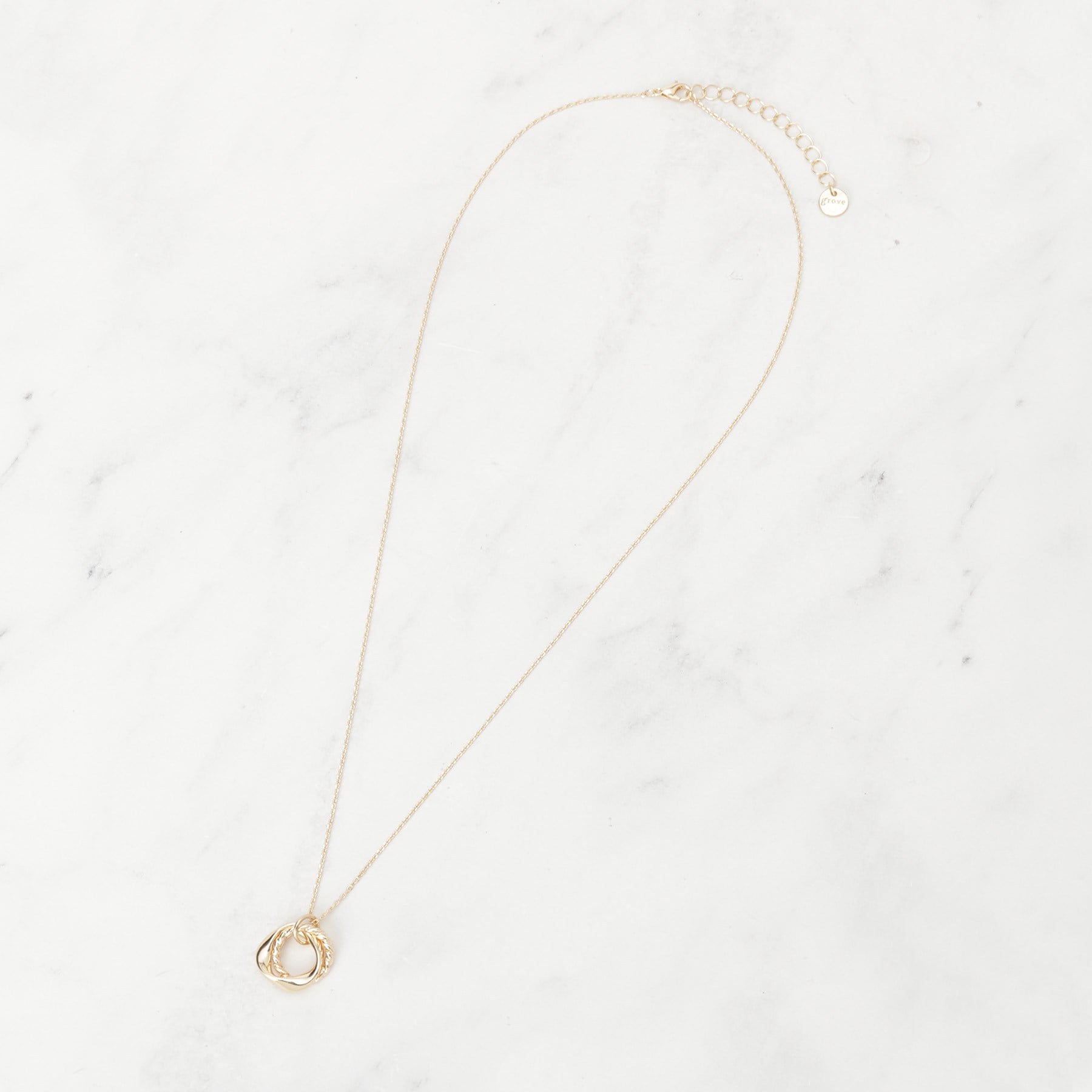 グローブ grove ツイストメタルダブルリングショートネックレス （シルバー(006)） シルバー(006)