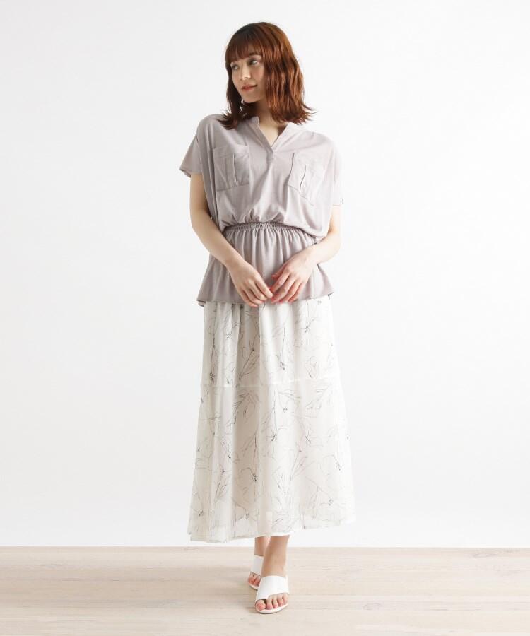グローブ grove 【LLあり】ミリタリープルオーバー＋スカートSET （ナチュラル(050)） ナチュラル(050)