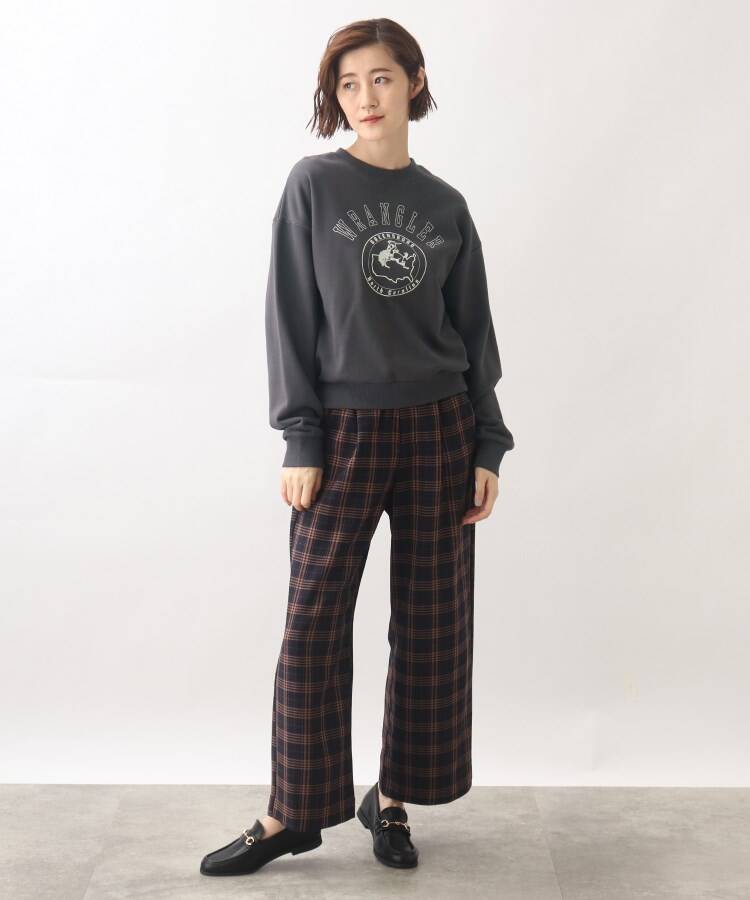 グローブ grove 【Wrangler（ラングラー）別注】カレッジロゴがポイント！裏毛プルオーバー （ディープグレー(015)） ディープグレー(015)