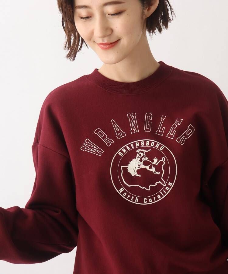 グローブ grove 【Wrangler（ラングラー）別注】カレッジロゴがポイント！裏毛プルオーバー （ディープグレー(015)） ディープグレー(015)