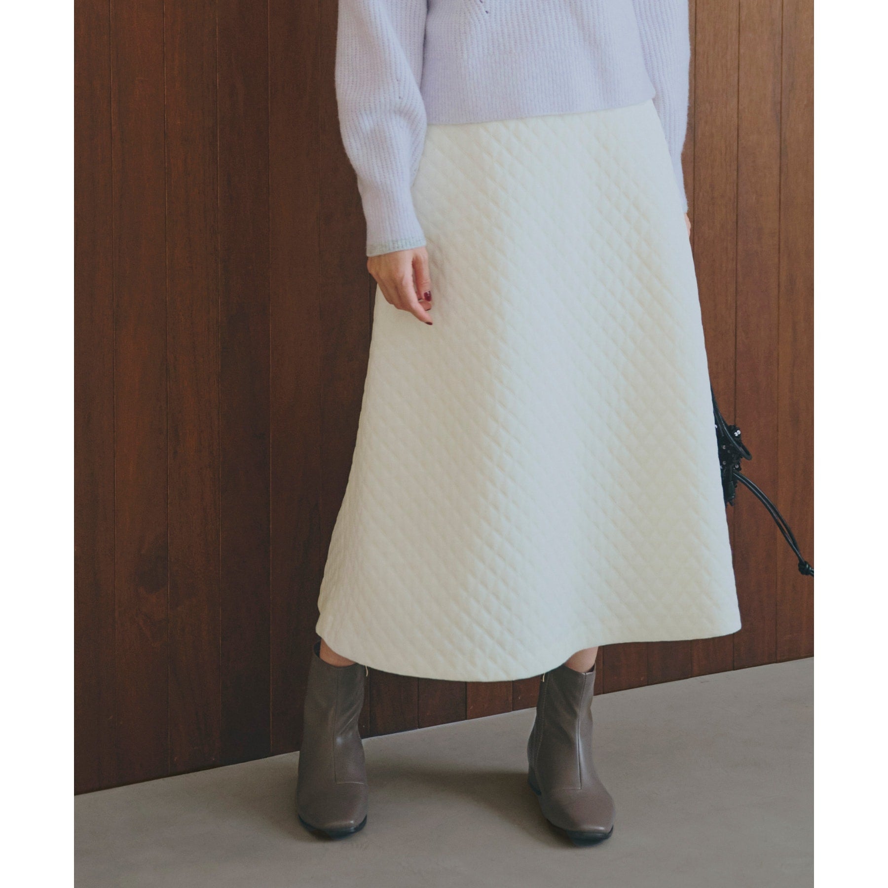 グローブ grove ベロアエンボススカート （オフホワイト(003)） オフホワイト(003)