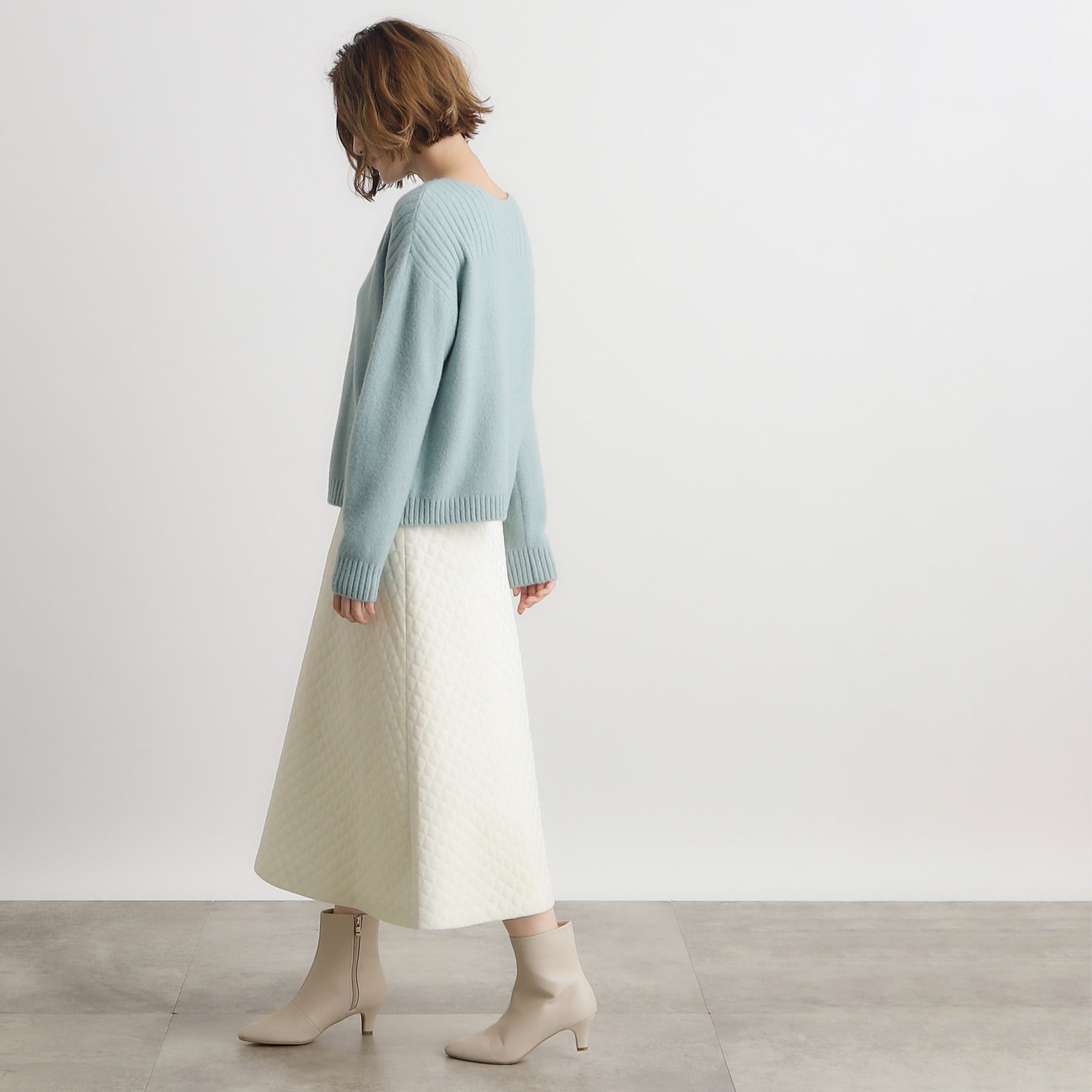 グローブ grove ベロアエンボススカート （オフホワイト(003)） オフホワイト(003)