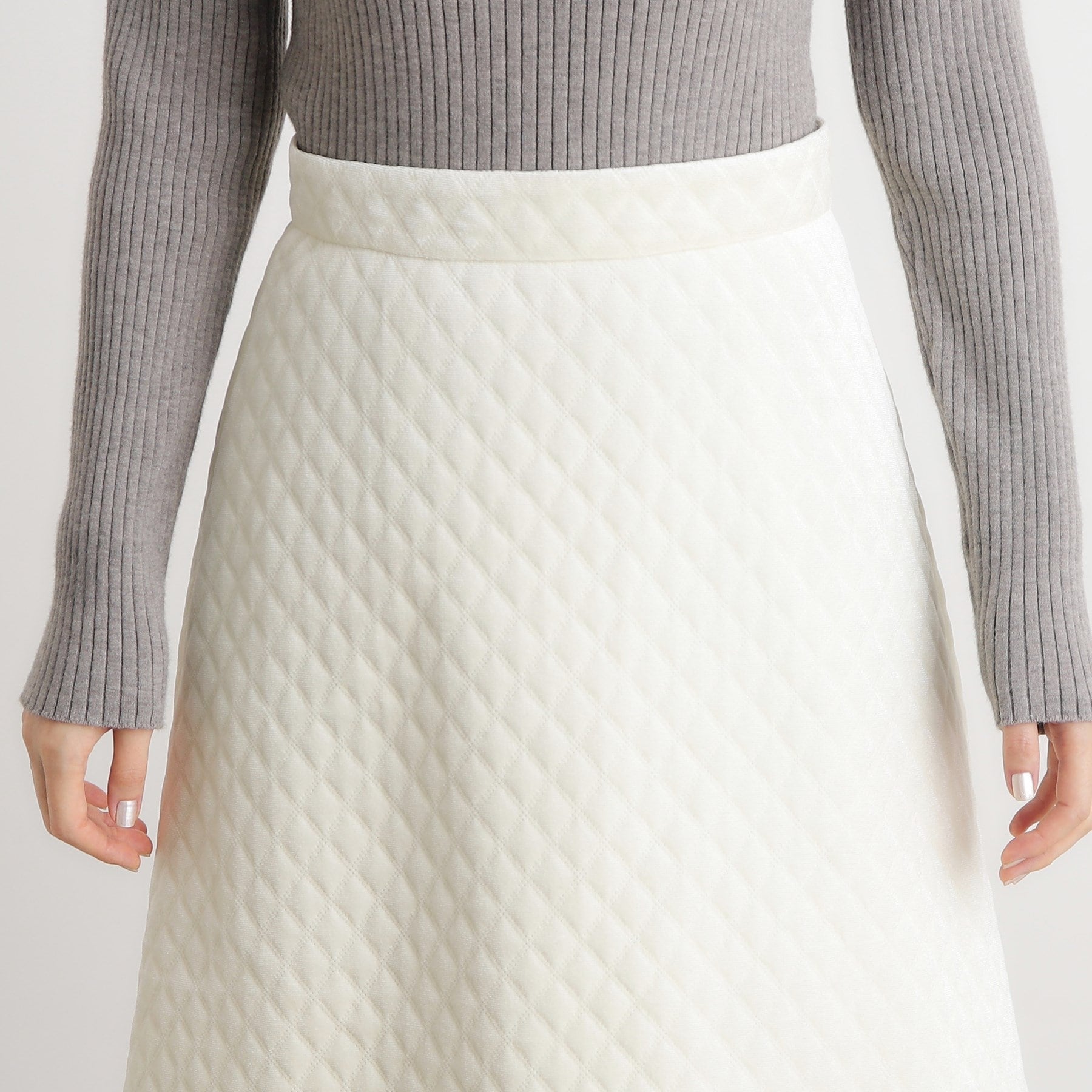 グローブ grove ベロアエンボススカート （オフホワイト(003)） オフホワイト(003)