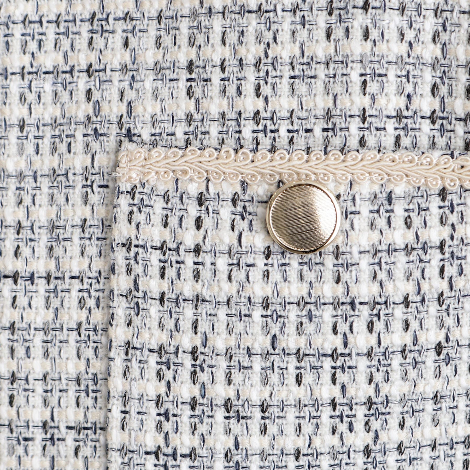 Grove grove fringe tweed jacket