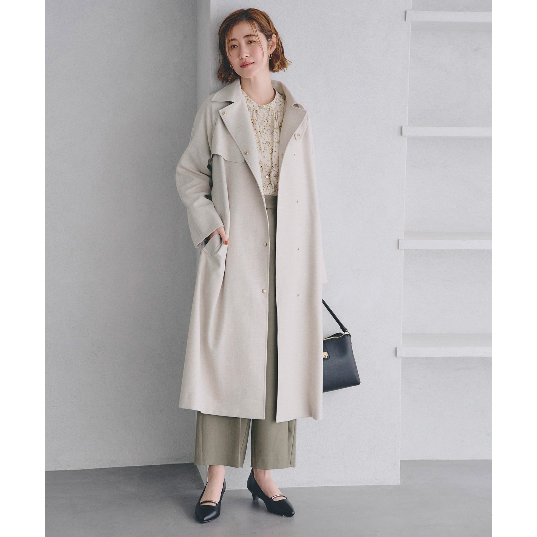 Grove grove twill trench coat