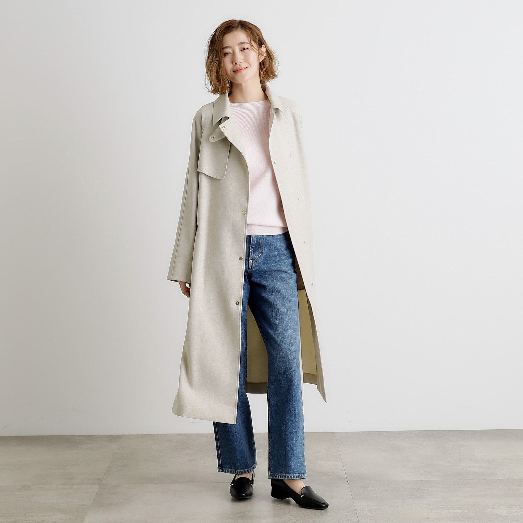 グローブ grove ツイルトレンチコート （ベージュ(052)） ベージュ(052)