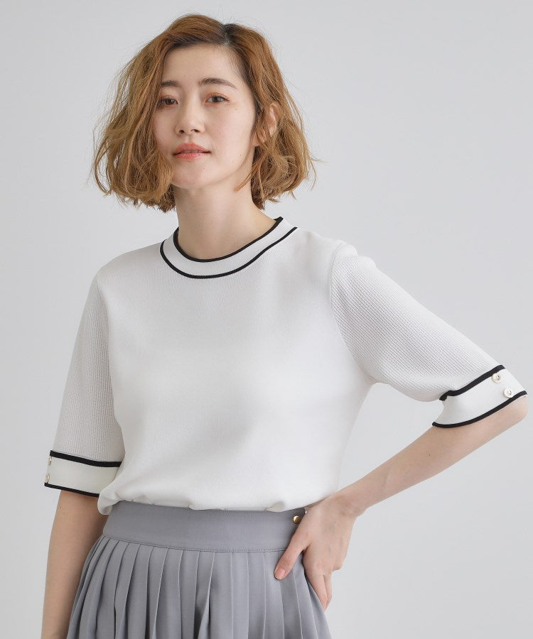 グローブ grove 【ひんやり多機能】やわらかドライタッチワイドスリーブプルオーバー （オフホワイト(303)） オフホワイト(303)