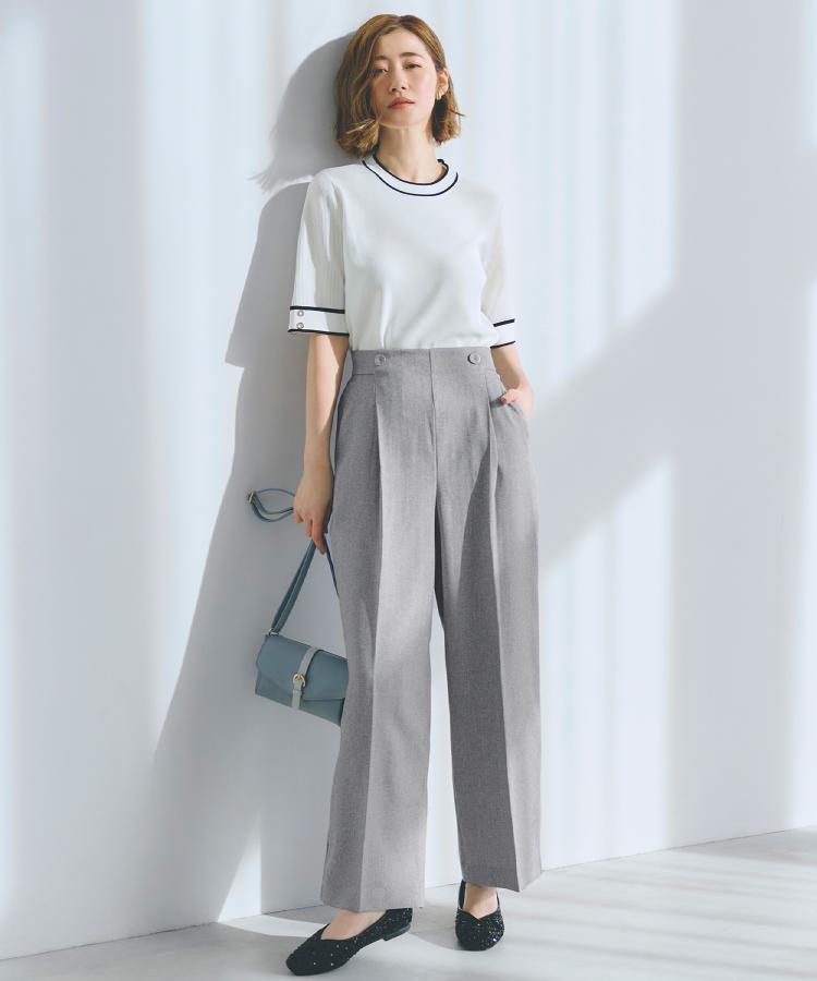 グローブ grove 【ひんやり多機能】やわらかドライタッチワイドスリーブプルオーバー （オフホワイト(303)） オフホワイト(303)