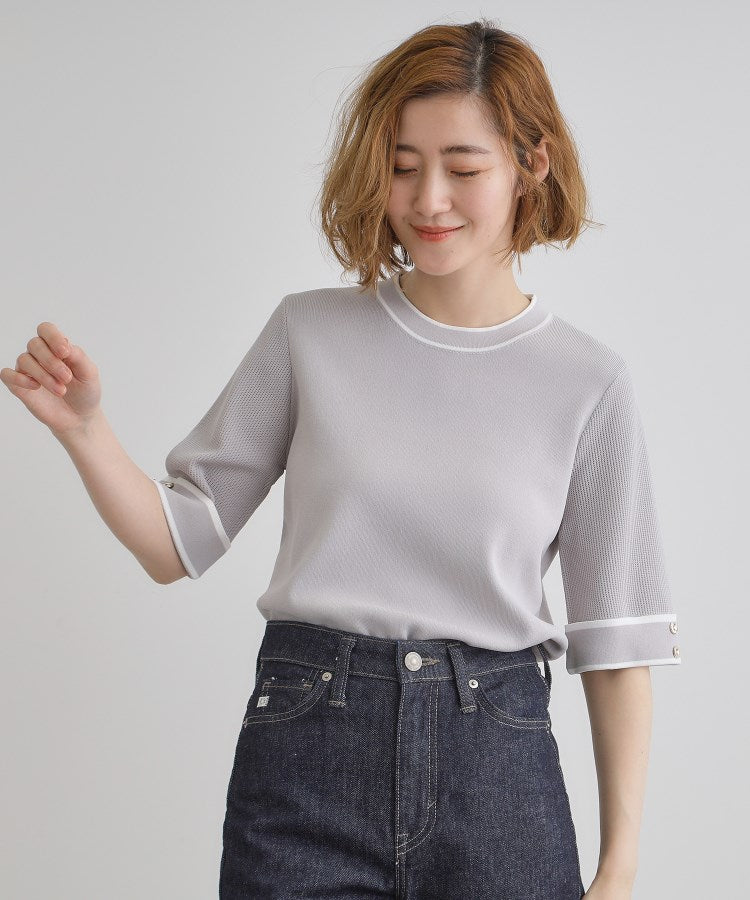 グローブ grove 【ひんやり多機能】やわらかドライタッチワイドスリーブプルオーバー （オフホワイト(303)） オフホワイト(303)