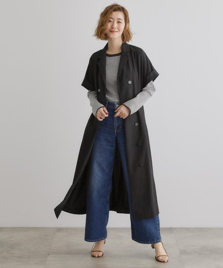 グローブ grove トレンチライクハーフスリーブワンピース （ブラック(019)） ブラック(019)