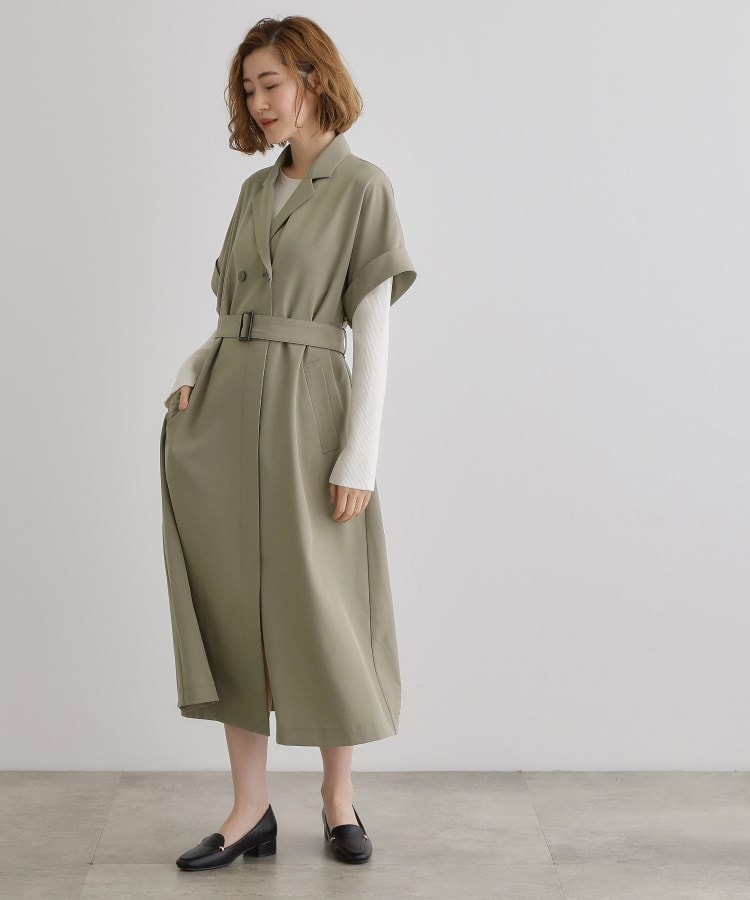 グローブ grove トレンチライクハーフスリーブワンピース （ブラック(019)） ブラック(019)