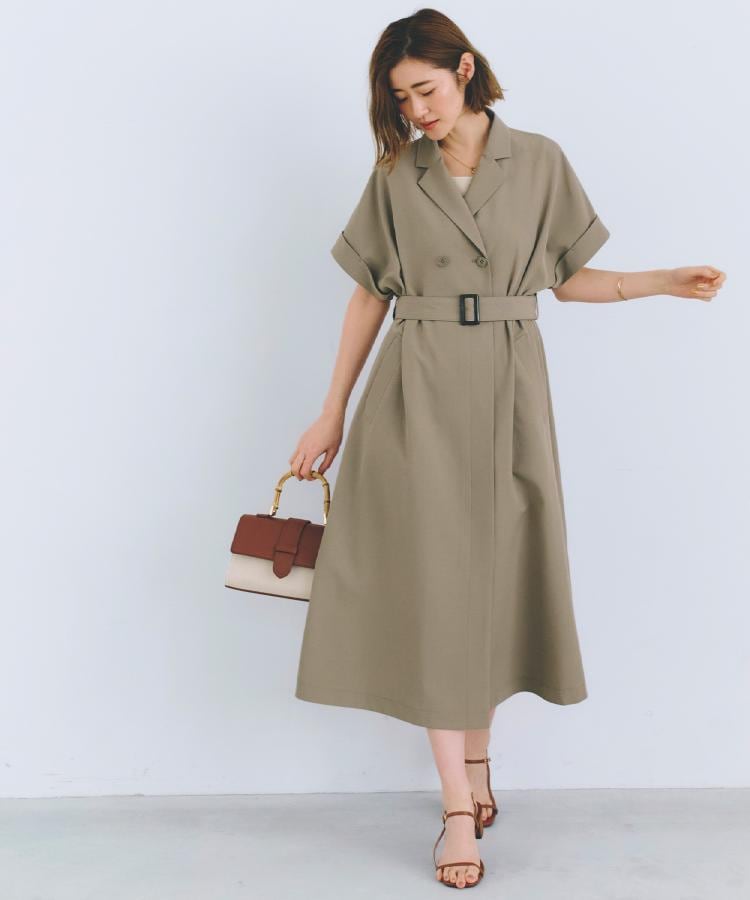 グローブ grove トレンチライクハーフスリーブワンピース （ブラック(019)） ブラック(019)