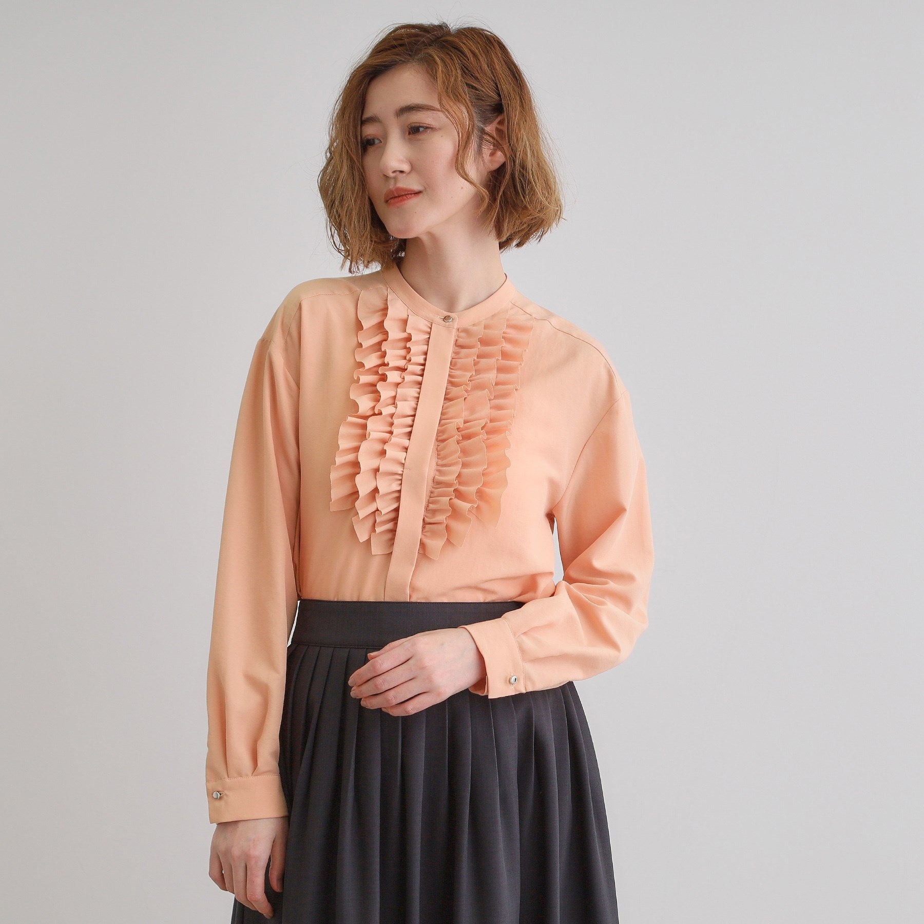 グローブ grove スパンビンテージフリルブラウス