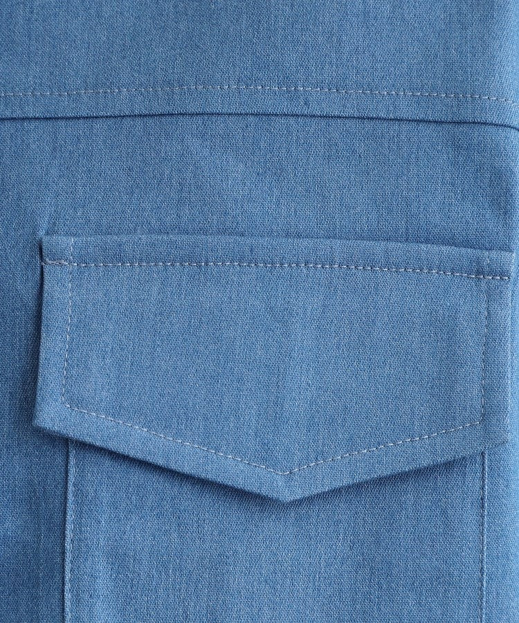 グローブ grove ライトデニムノーカラージャケット （ブルー(092)） ブルー(092)