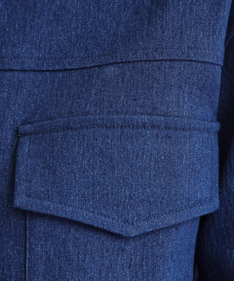 グローブ grove ライトデニムノーカラージャケット （ブルー(092)） ブルー(092)