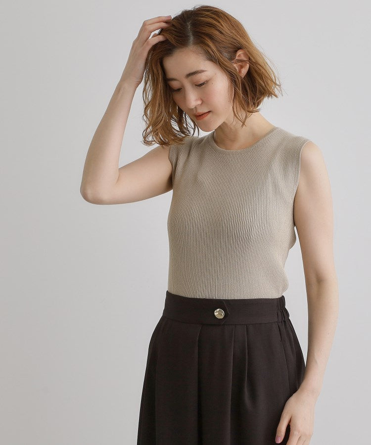 グローブ grove リブラメニットタンク （チャコールグレー(014)） チャコールグレー(014)