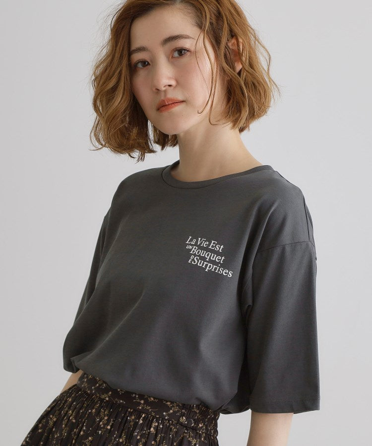 グローブ grove 五分袖ロゴプリントTシャツ （オフホワイト(003)） オフホワイト(003)