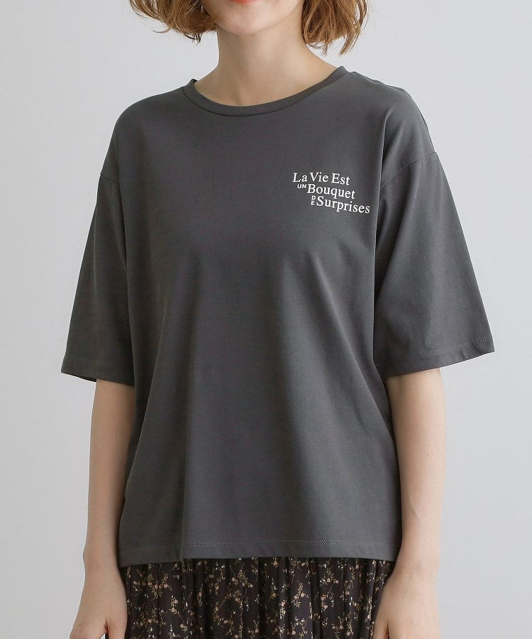 グローブ grove 五分袖ロゴプリントTシャツ （オフホワイト(003)） オフホワイト(003)