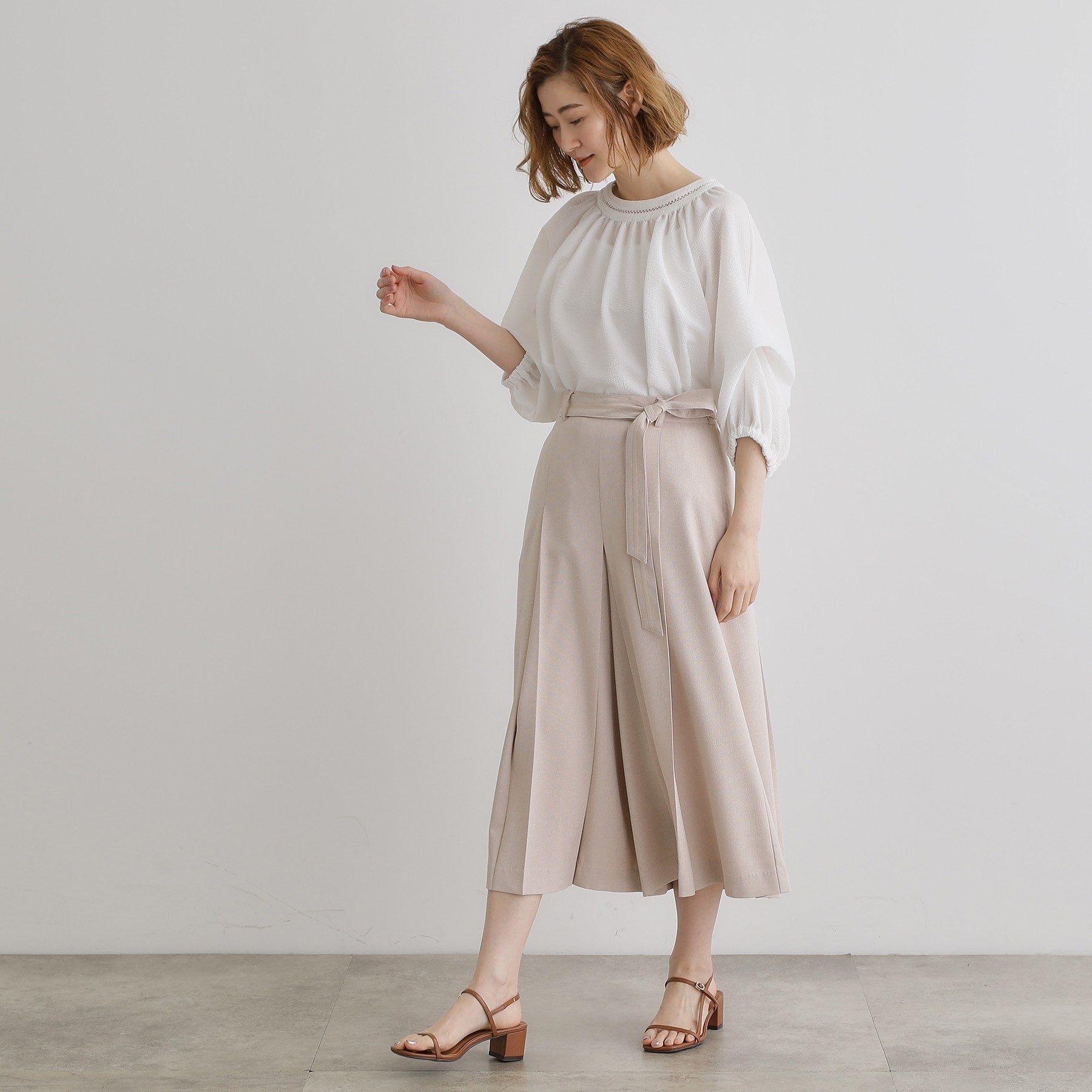 【n.VB】KL High Count SASH BELT SKIRT n.VB】KL High Count SASH BELT SKIRT