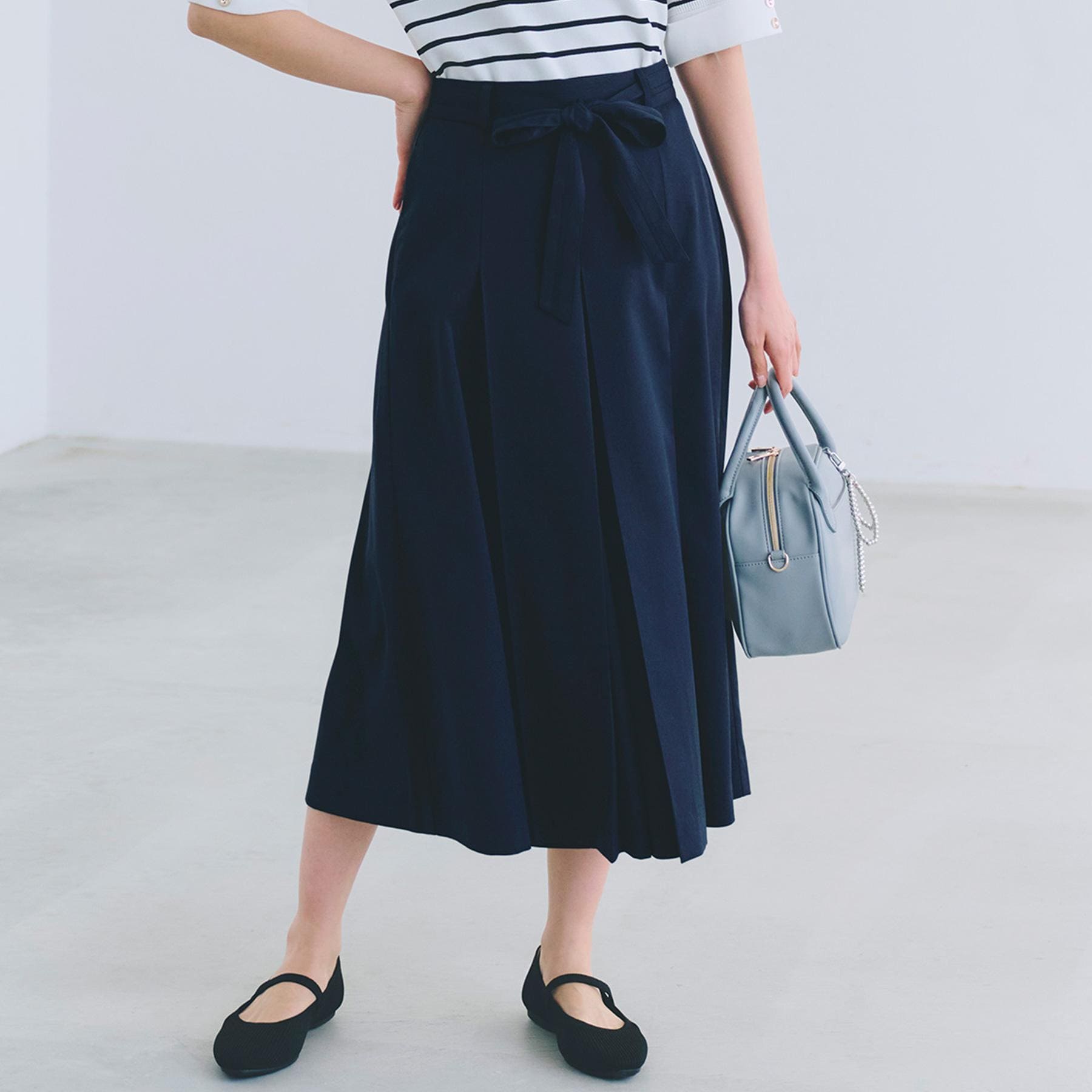 Grove grove sash belt skirt-like pants